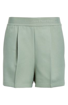 STOCKHOLM SURFBOARD CLUB Logo Jacquard Waist Loose Fit Shorts in Green