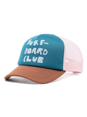 Stockholm Surfboard Club logo-print panelled cap - Multicolour