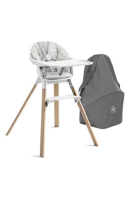 Stokke Clikk™ Complete Highchair Travel Bundle with Cushion in White