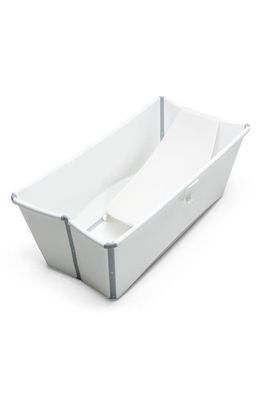 Stokke Flexi Bath® Foldable Baby Bath Tub with Temperature Plug & Infant Insert in White