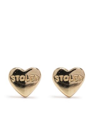 Stolen Girlfriends Club 18kt gold plated Tiny Stolen Heart earrings