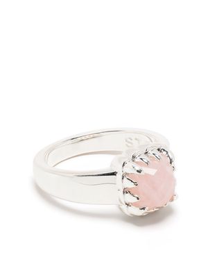 Stolen Girlfriends Club Baby Claw rose-quartz ring - Pink