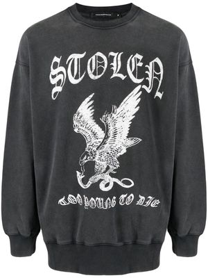 Stolen Girlfriends Club Eagle Strike graphic-print sweatshirt - Grey