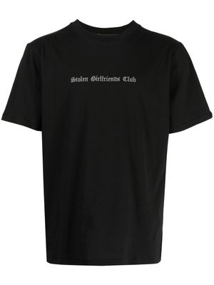 Stolen Girlfriends Club Gothic logo-embroidered T-shirt - Black
