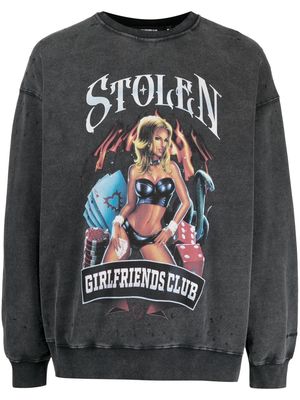 Stolen Girlfriends Club graphic-print crew neck sweatshirt - Black
