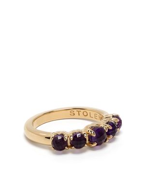 Stolen Girlfriends Club Halo cluster-design ring - Purple