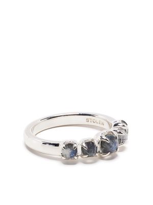Stolen Girlfriends Club Halo Cluster moon stone ring - Silver