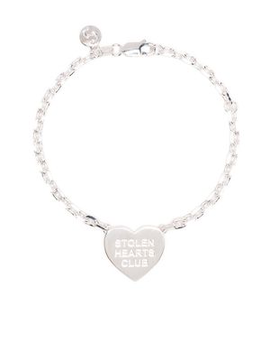 Stolen Girlfriends Club heart-charm chain bracelet - Silver