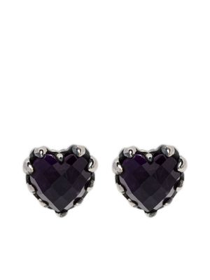 Stolen Girlfriends Club Love Claw amethyst stud earrings - Purple