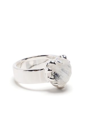 Stolen Girlfriends Club Love Claw moon stone ring - Silver