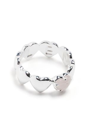 Stolen Girlfriends Club rose quartz heart ring - Silver