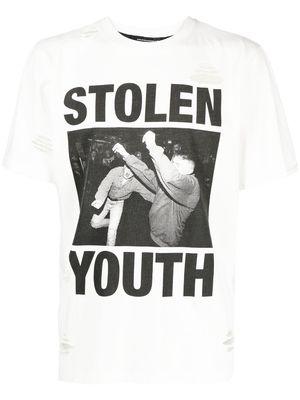 Stolen Girlfriends Club Stolen Youth-print cotton T-shirt - White