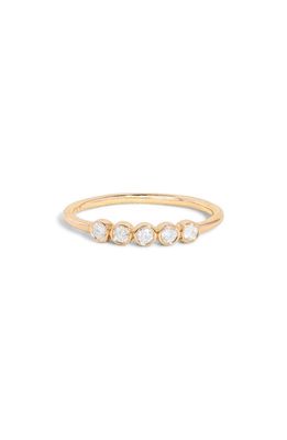 STONE AND STRAND Bezel Diamond Line Ring in 10K Yellow Gold/White Diamond