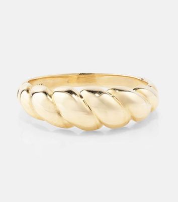 Stone and Strand Brioche 10kt yellow gold ring
