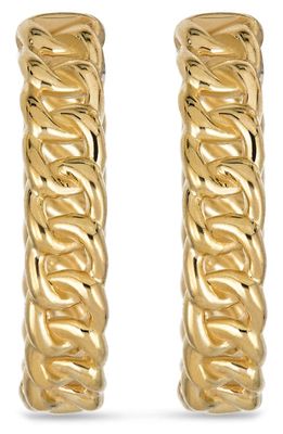 STONE AND STRAND Curbside Hoop Earrings in Gold