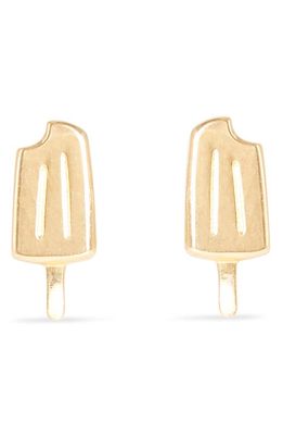 STONE AND STRAND Ice Pop Stud Earrings in Yellow Gold