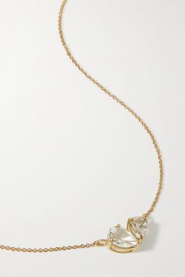 STONE AND STRAND - Mini Me 10-karat Gold Topaz Necklace - one size