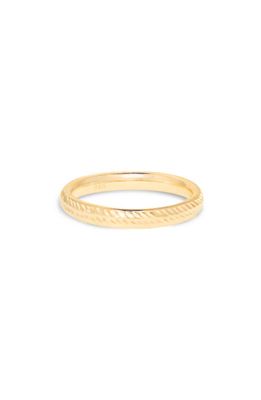 STONE AND STRAND Textured Band Ring in 14K Yellow Gold
