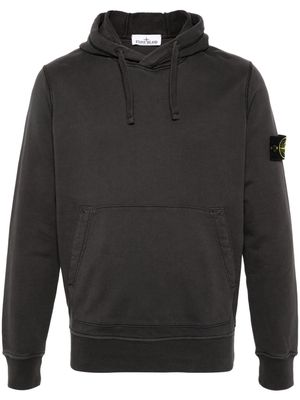 Stone Island 64151 Compass cotton hoodie - Grey