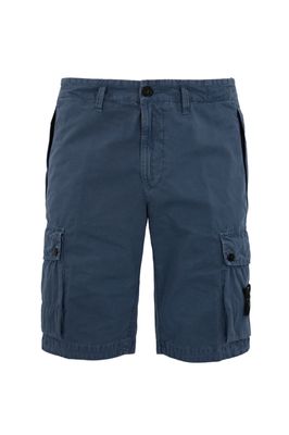 Stone Island Bermuda Shorts In Cotton Canvas