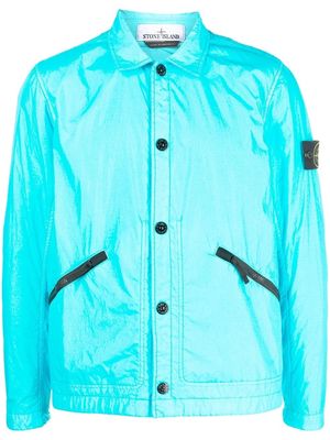 Stone Island button-up shirt jacket - Blue