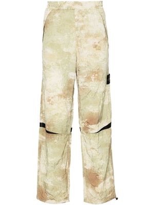 Stone Island camouflage-pattern elasticated-waist trousers - Green