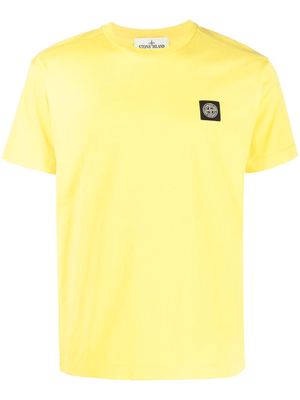 Stone Island chest logo-patch T-shirt - Yellow
