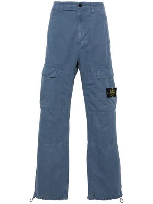 Stone Island Compass-appliqué cargo trousers - Blue