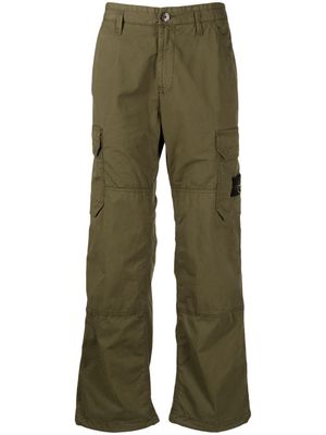 Stone Island Compass-appliqué cargo trousers - Green