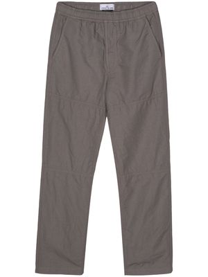Stone Island Compass-appliqué straight-leg trousers - Grey