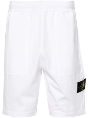Stone Island Compass-badge bermuda shorts - White
