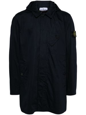 Stone Island Compass-badge cotton hooded jacket - Blue