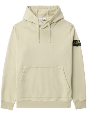 Stone Island Compass-badge cotton hoodie - Neutrals