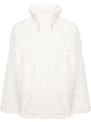 Stone Island Compass-badge cotton jacket - White