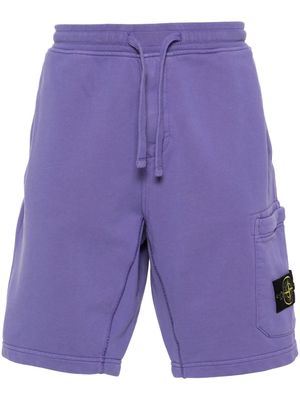 Stone Island Compass-badge cotton shorts - Purple