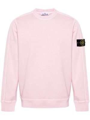 Stone Island Compass-badge cotton sweatshirt - Pink