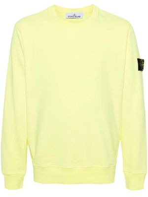 Stone Island Compass-badge cotton sweatshirt - Yellow