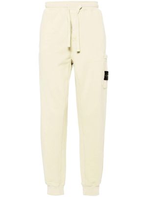 Stone Island Compass-badge cotton track trousers - Green