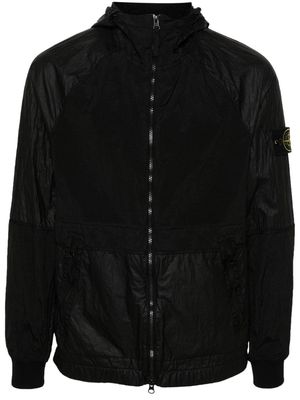 Stone Island Compass-badge crinkled jacket - Black