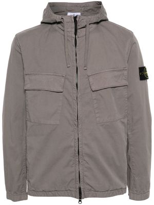 Stone Island Compass-badge gabardine jacket - Grey