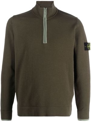 Stone Island Compass-badge half-zip sweatshirt - Green