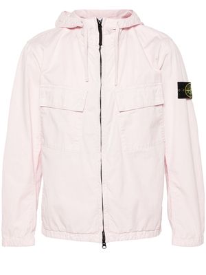 Stone Island Compass-badge hooded jacket - Pink