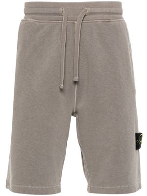 Stone Island Compass-badge jersey shorts - Brown