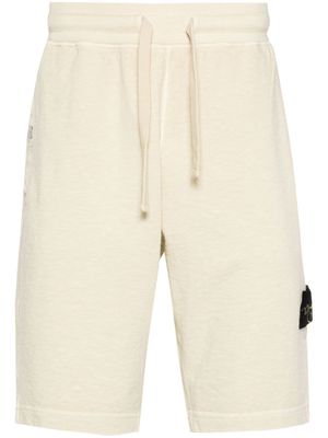 Stone Island Compass-badge jersey shorts - Neutrals