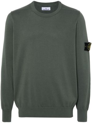 Stone Island Compass-badge knitted jumper - Green