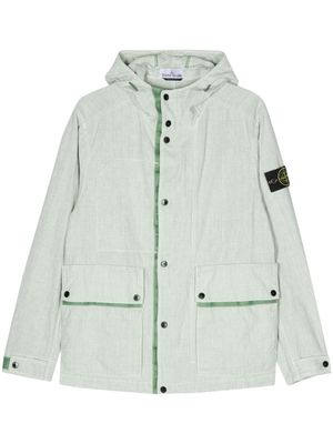 Stone Island Compass-badge linen blend jacket - Green