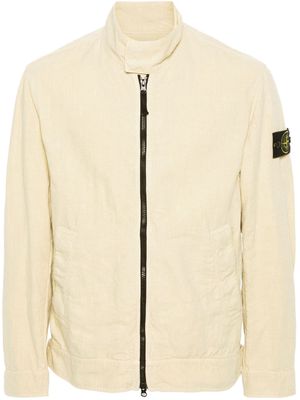 Stone Island Compass-badge linen-blend jacket - Neutrals