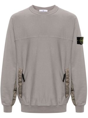 Stone Island Compass-badge panelled sweatshirt - Grey