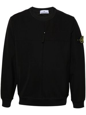 Stone Island Compass-badge pocket-detail sweatshirt - Black
