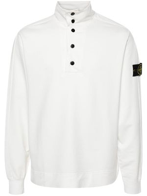 Stone Island Compass-badge polo sweatshirt - White